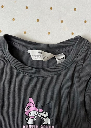 H&M Kuromi Baskılı Füme T-shirt - Görsel 4