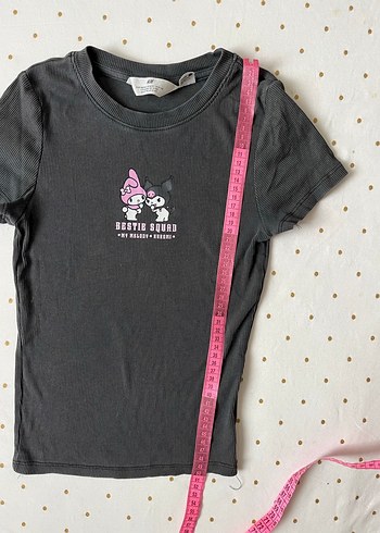 H&M Kuromi Baskılı Füme T-shirt - Görsel 3