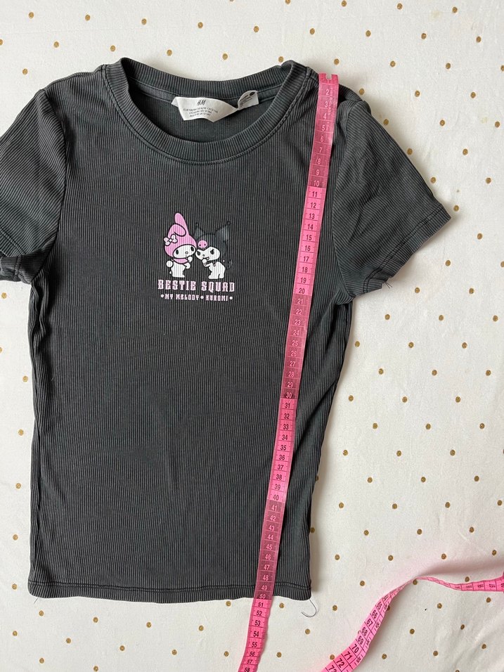 H&M Kuromi Baskılı Füme T-shirt - Görsel 3