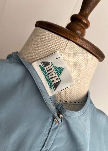 Mavi Vintage Piliseli Kolsuz Bluz - Görsel 5