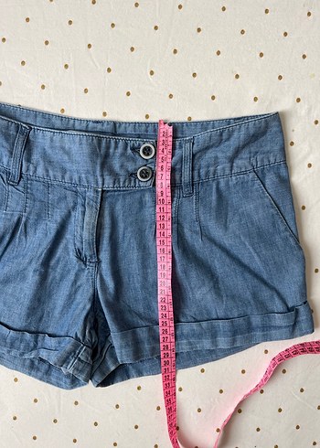 Topshop Mikro Mini Mavi Vintage Şort - Görsel 4