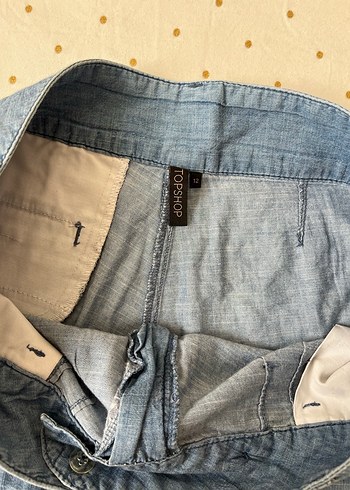 Topshop Mikro Mini Mavi Vintage Şort - Görsel 5