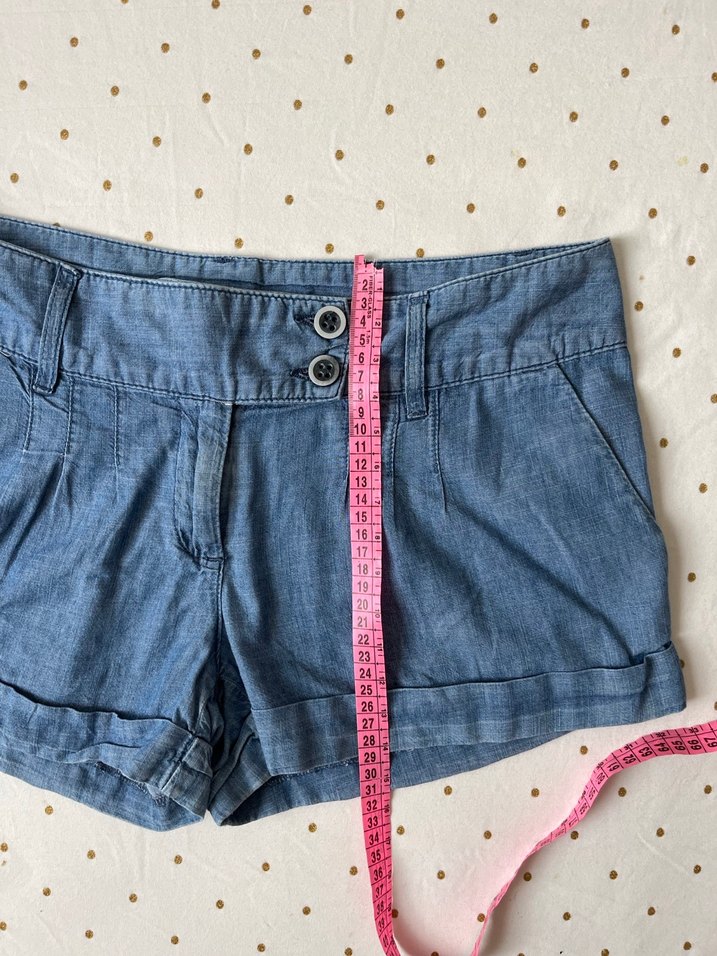 Topshop Mikro Mini Mavi Vintage Şort - Görsel 4