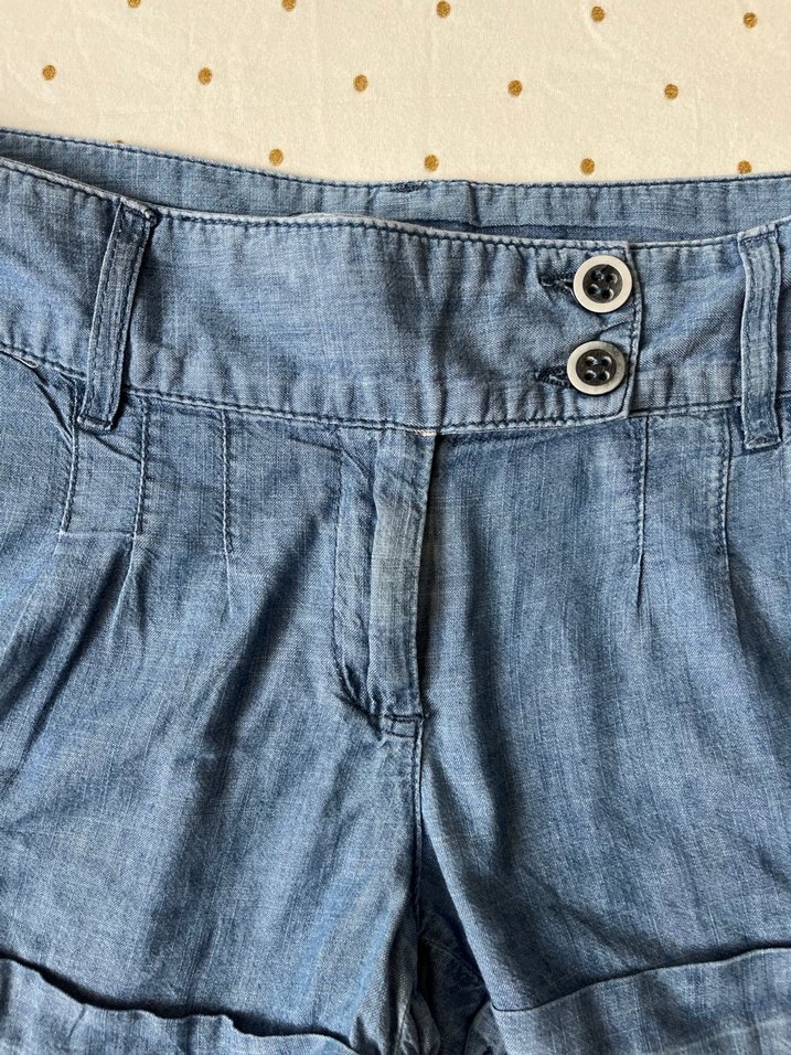 Topshop Mikro Mini Mavi Vintage Şort - Görsel 2