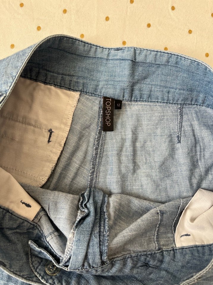 Topshop Mikro Mini Mavi Vintage Şort - Görsel 5