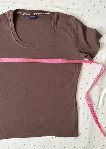 Kahverengi Kısa Kollu Kadın Tişört - Görsel 5