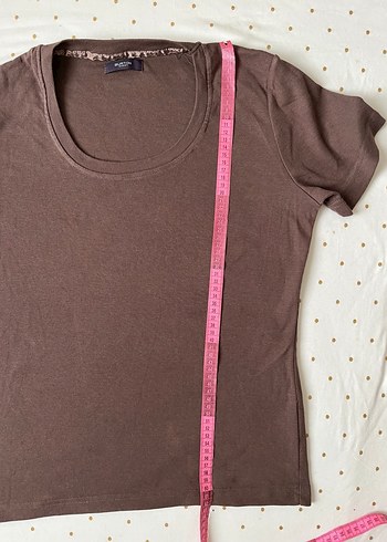 Kahverengi Kısa Kollu Kadın Tişört - Görsel 6