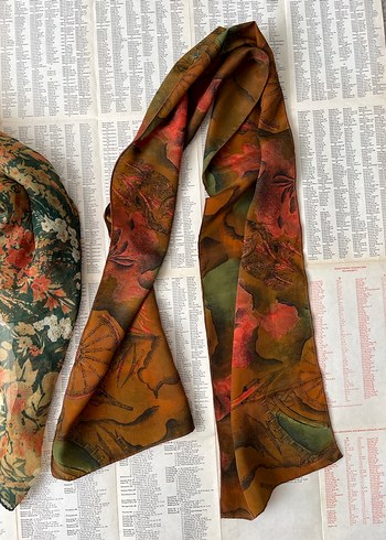 Desenli Vintage Etnik Fular - Görsel 5