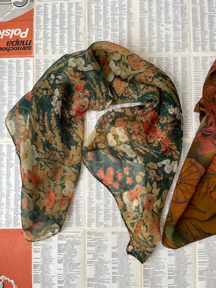 Desenli Vintage Etnik Fular - Görsel 2