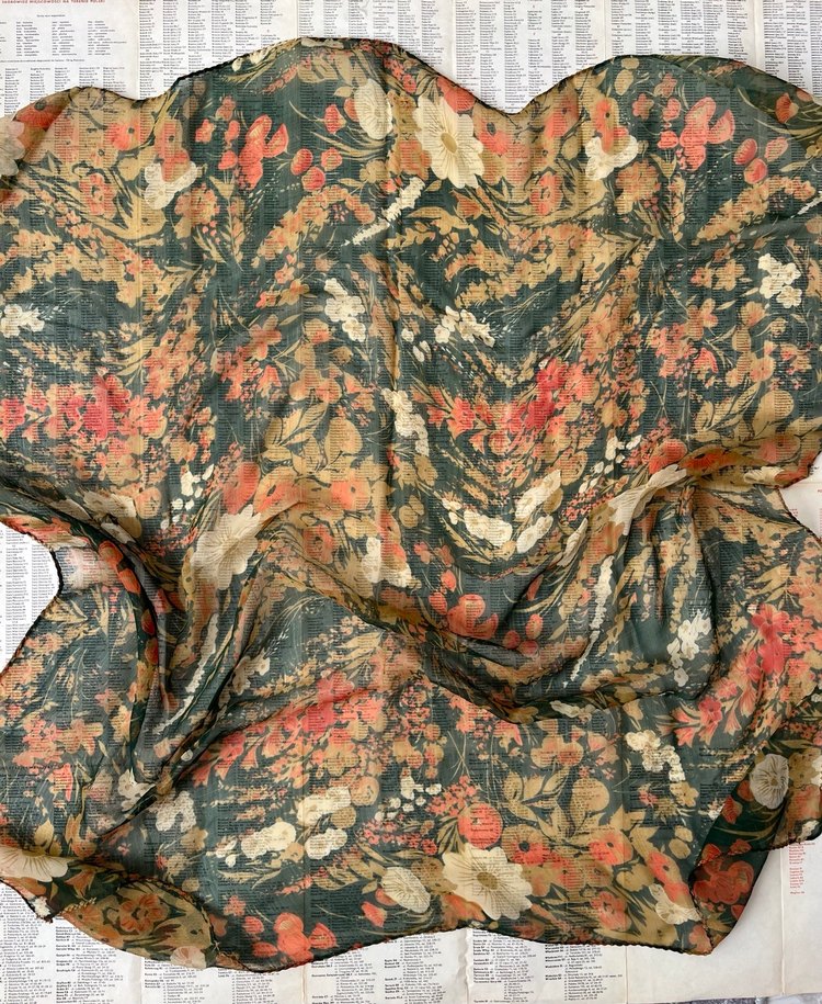 Desenli Vintage Etnik Fular - Görsel 3