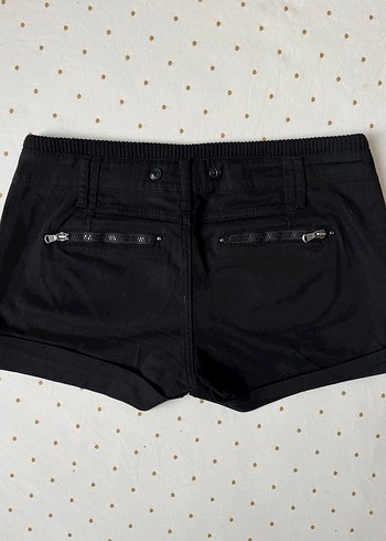 MNG Grunge Fermuarlı Siyah Şort - Görsel 2