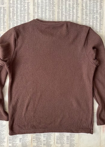 Mudo Kahverengi Beyaz Yakalı Kazak - Görsel 5