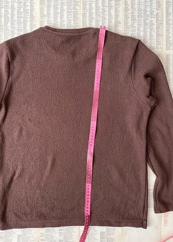 Mudo Kahverengi Beyaz Yakalı Kazak - Görsel 7