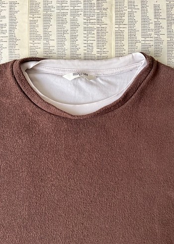 Mudo Kahverengi Beyaz Yakalı Kazak - Görsel 2