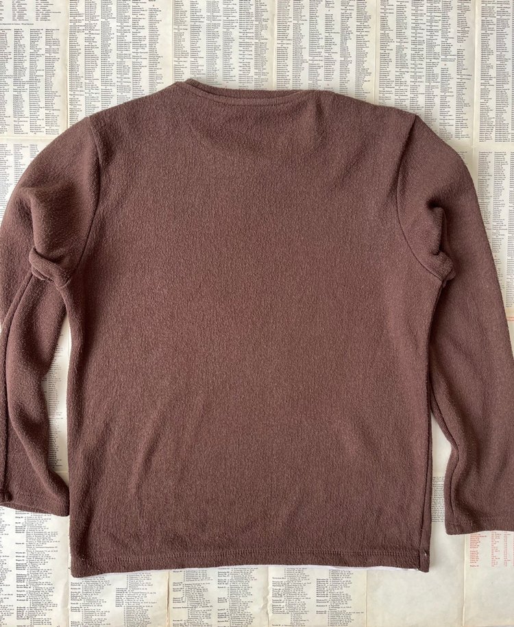 Mudo Kahverengi Beyaz Yakalı Kazak - Görsel 5