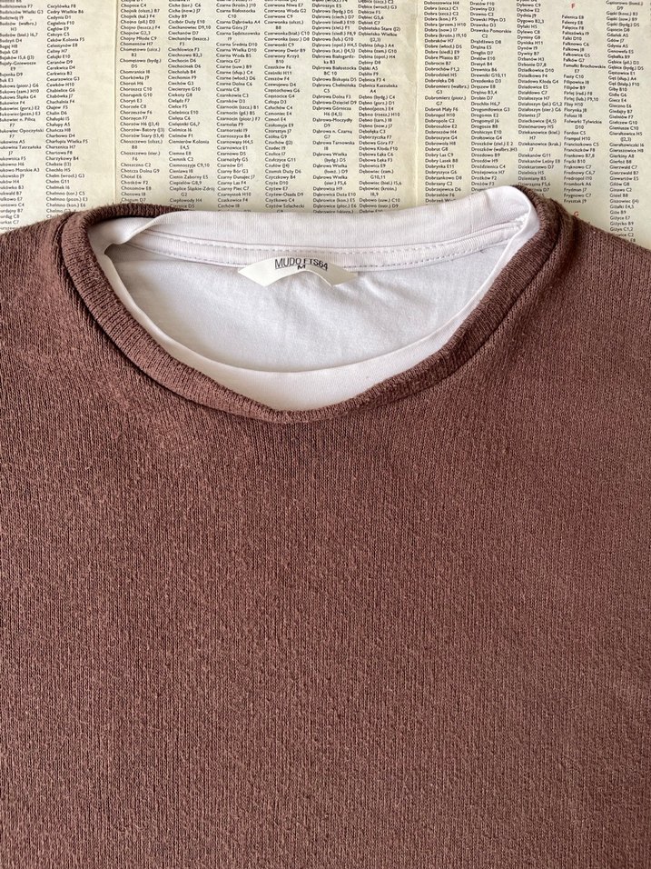 Mudo Kahverengi Beyaz Yakalı Kazak - Görsel 2