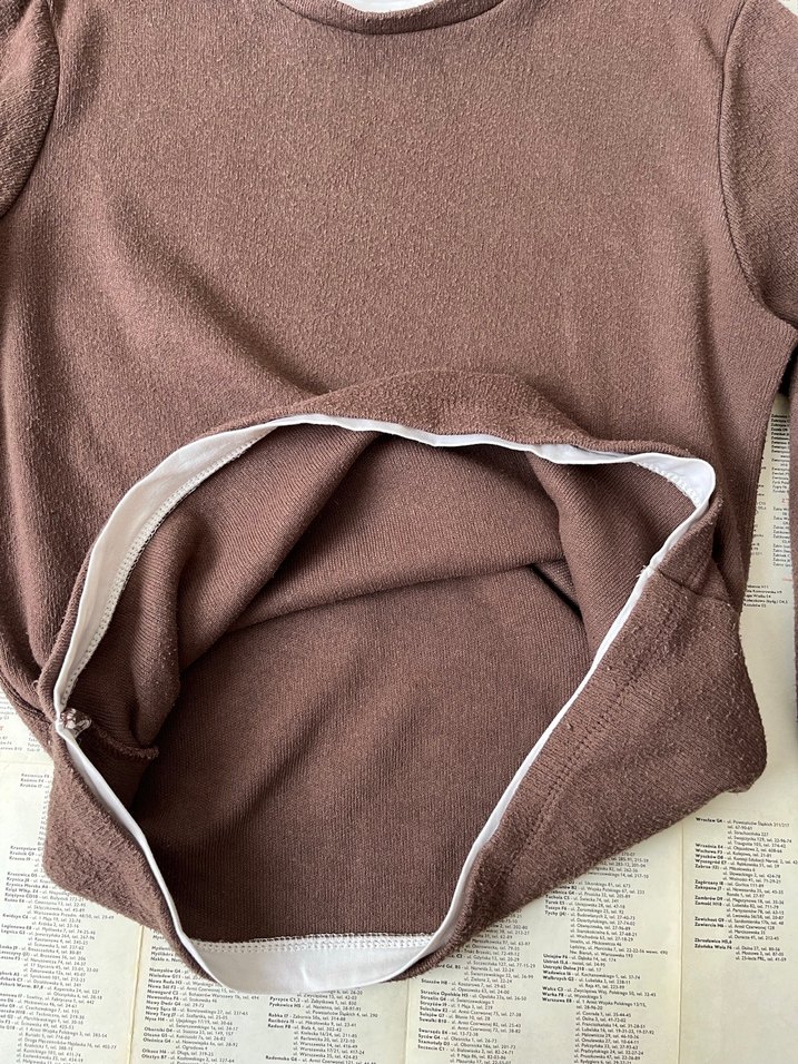 Mudo Kahverengi Beyaz Yakalı Kazak - Görsel 4