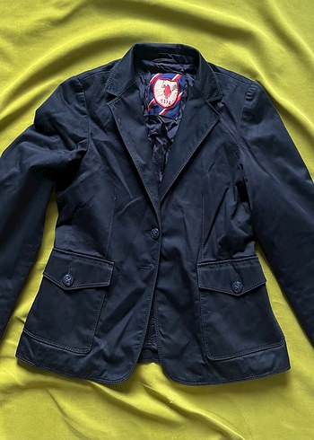 U.S Polo Assn. Koyu Lacivert Tek Dugmeli Blazer Ceket