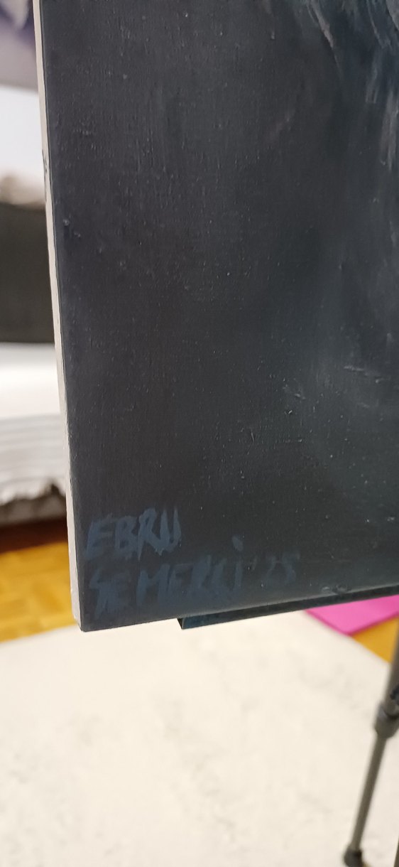 Gri At Temalı Yağlı Boya Tablo - Görsel 3