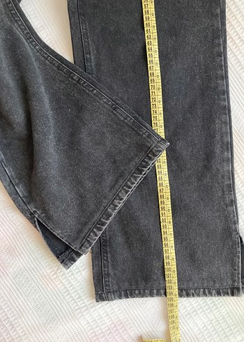 38 Beden Trendyol Antrasit Bol Paça Kesim Kot Pantolon