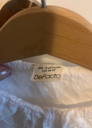 Kız Çocuk Beyaz Nakışlı Pamuklu Gömlek - Görsel 2