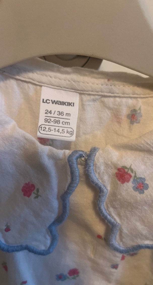 Kız Çocuk Keten Kısa Kollu Baskılı Gömlek - Görsel 2