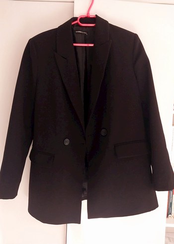 Siyah Midi Kadın Blazer Ceket - Görsel 4