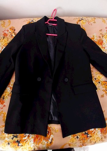 Siyah Midi Kadın Blazer Ceket - Görsel 2