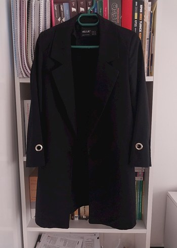 Siyah Kadın Uzun Kollu Blazer Ceket - Görsel 5