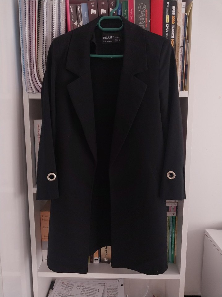 Siyah Kadın Uzun Kollu Blazer Ceket - Görsel 5