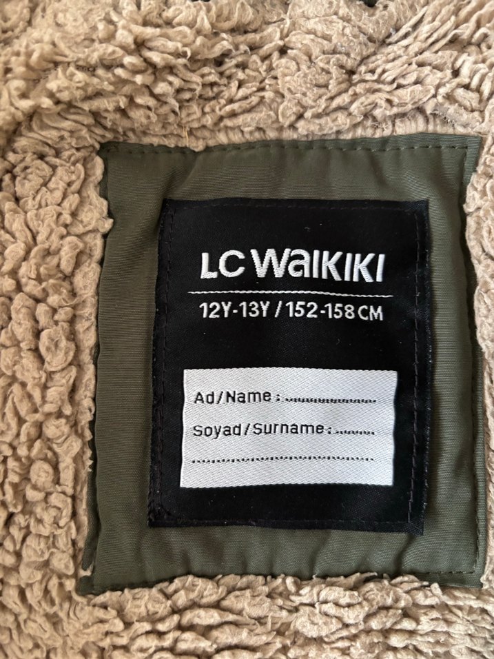 İçi kürk Detaylı erkek çocuk Yeşil Mont - Görsel 5