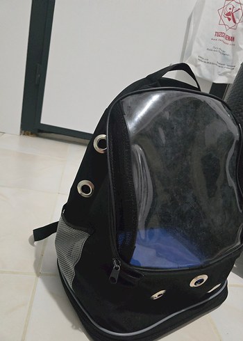Kemerli Siyah Şeffaf Taşıma Çantası