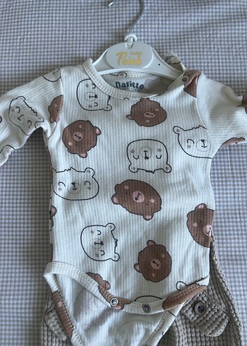 Diğer Uzun Kollu Kahverengi Bebek Takımı
