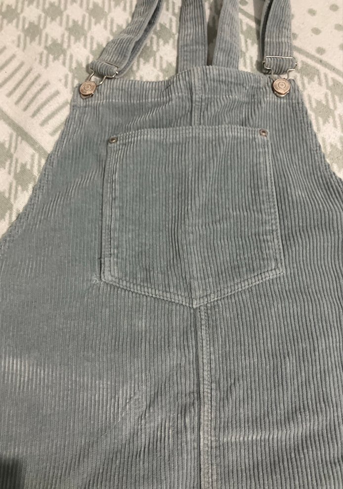 Mavi Kadife Salopet - Görsel 3