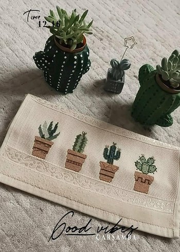 Etamin Nakışlı  Mutfak Havlusu - Görsel 5