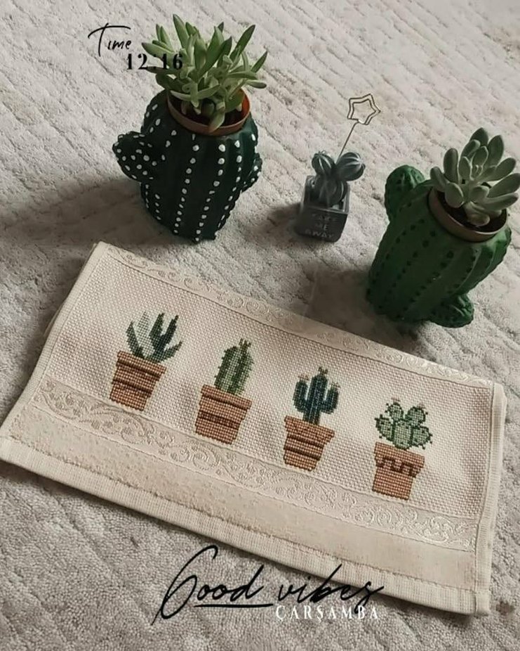 Etamin Nakışlı  Mutfak Havlusu - Görsel 5