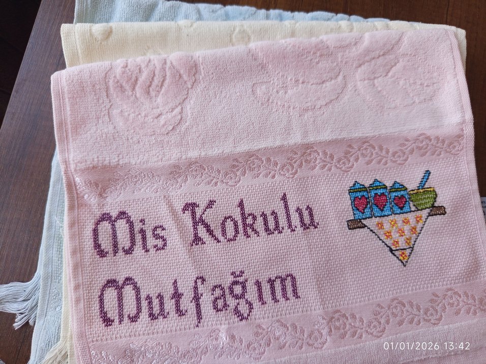 Etamin Nakışlı  Mutfak Havlusu - Görsel 2