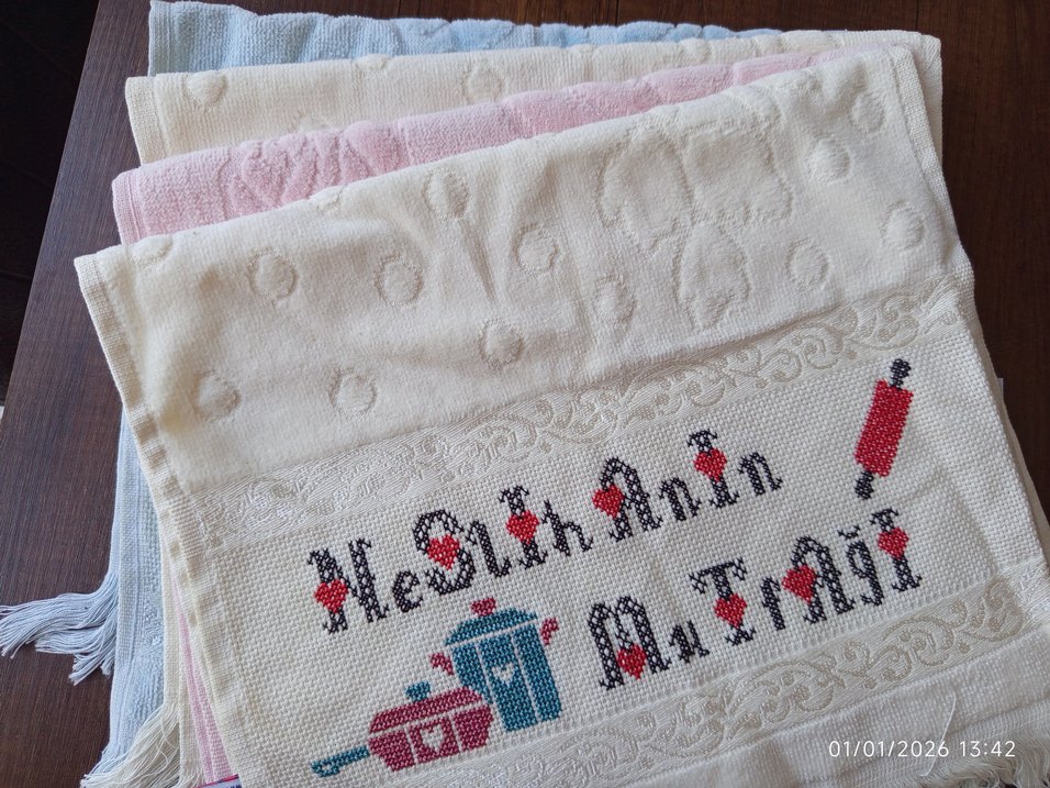 Etamin Nakışlı  Mutfak Havlusu - Görsel 3