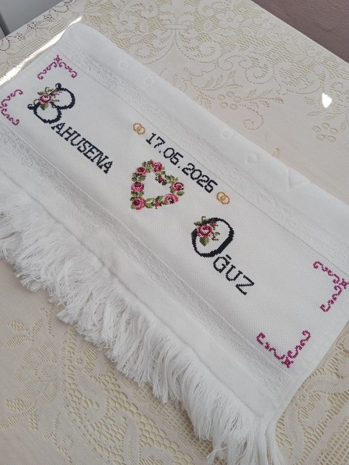 Etamin Nakışlı El Ve Yüz Havlusu - Görsel 5