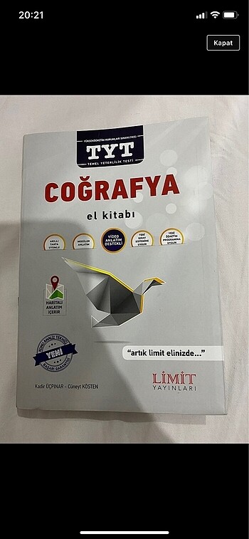 tyt coğrafya limit el kitabı