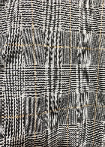 Gri Kareli Uzun Kollu Midi Elbise - Görsel 3