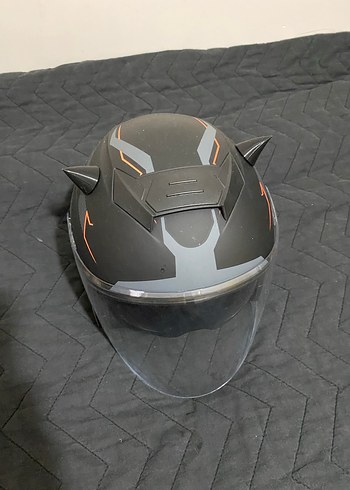 Siyah motosiklet  Kaskı - Görsel 3