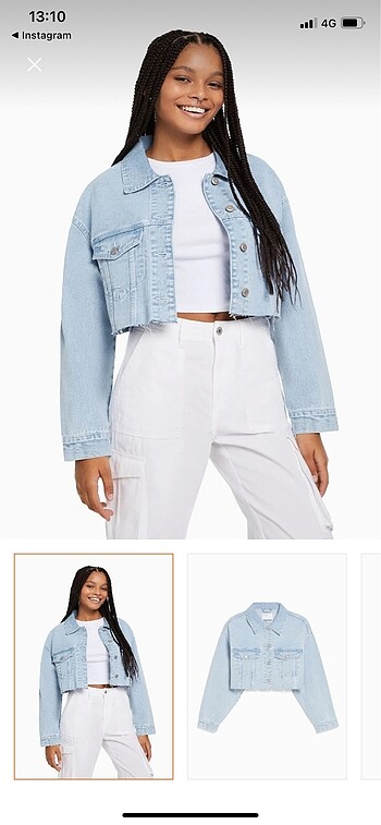 m Beden mavi Renk BERSHKA CEKET