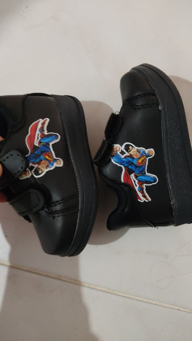 Siyah Erkek Çocuk Sneakers Super Kahraman Baskılı - Görsel 2