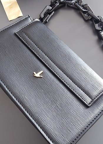 Beden siyah Renk Beymen Zincir Detaylı Siyah Deri Kadın Çanta