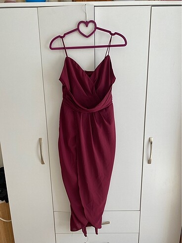 Bordo elbise - Görsel 2