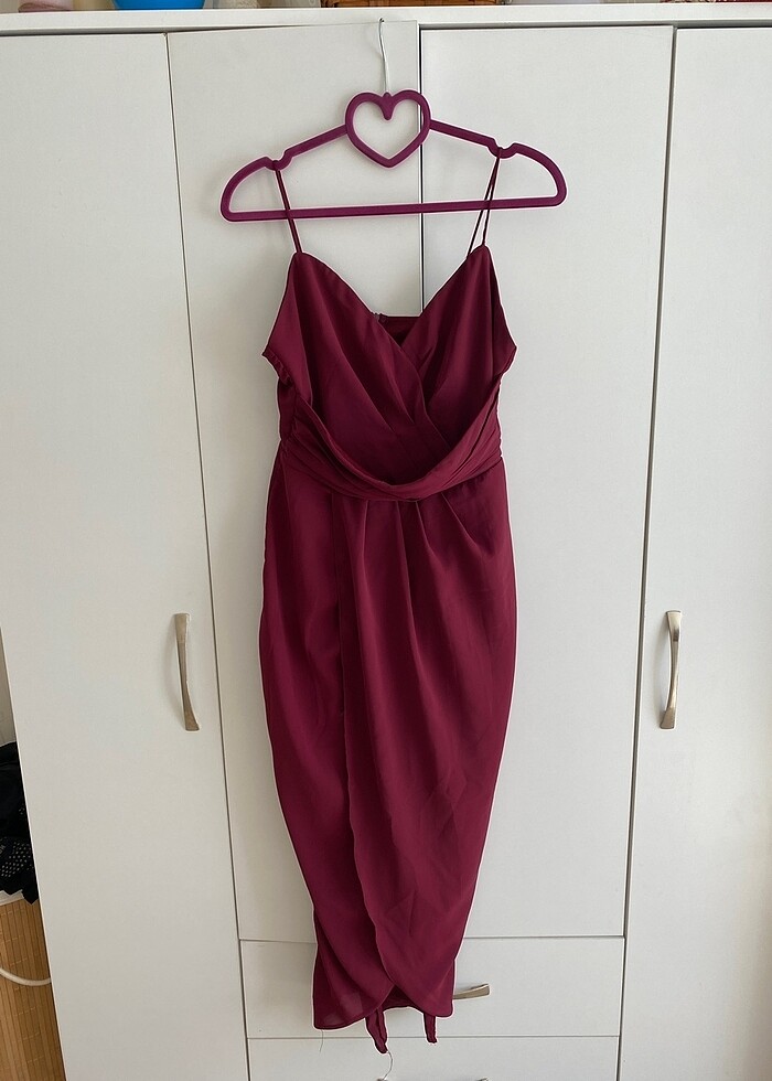 Bordo elbise - Görsel 2