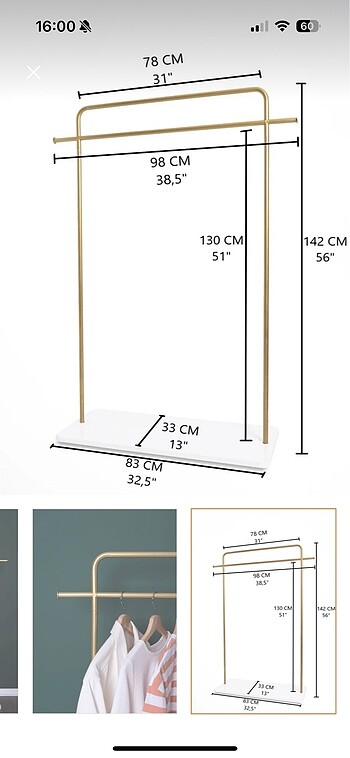  Beden Renk Gold elbise askılığı