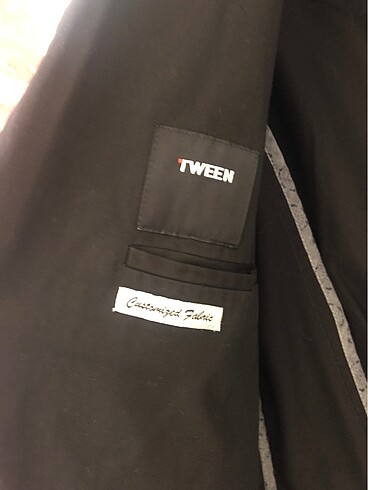 l Beden siyah Renk Tween Ceket (Erkek)
