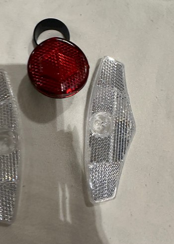 Beden kırmızı Renk Bisiklet İçin Kırmızı ve Beyaz Reflektör Seti
